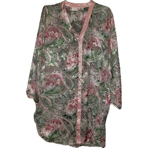 Vintage Victoria's Secret gold label medium/large semi sheer sleep shirt